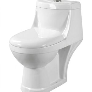 Modern One Piece Ceramic Toilet Seat – White