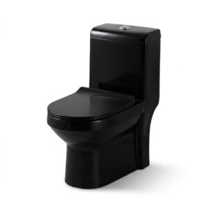 Modern Black One Piece Ceramic Toilet Seat
