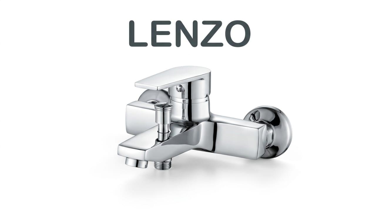 Lenzo Modern Chrome Bath Mixer Tap โ Wall Mounted Bathroom Faucet