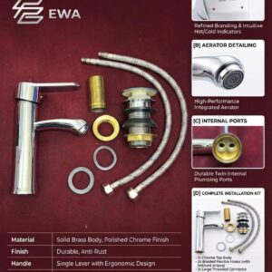 EWA Chrome Basin Mixer